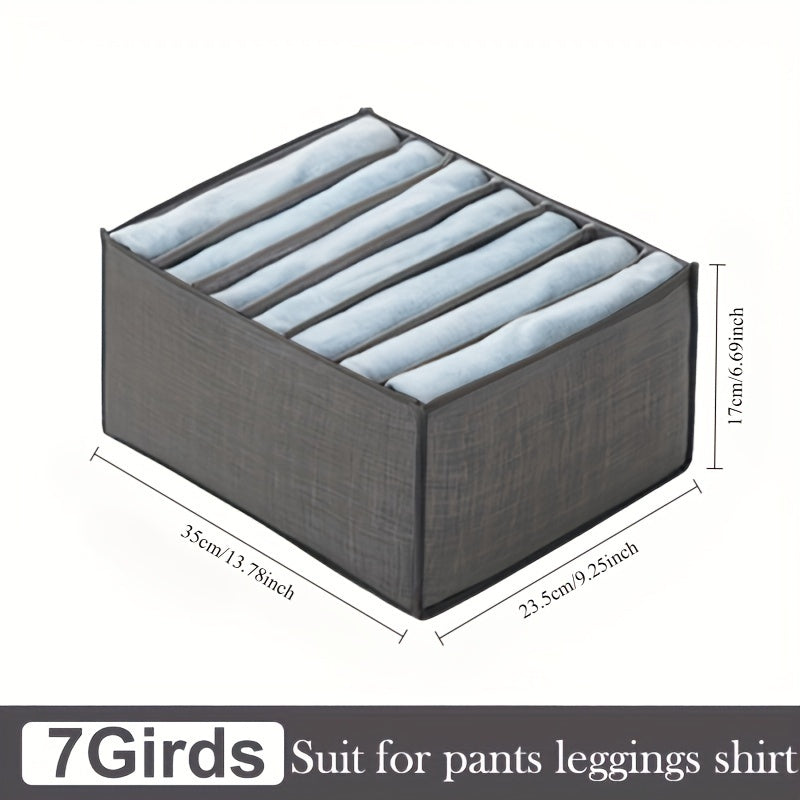 1pc  Foldable Clothes Storage Box for Pants, Jeans, Underwear, Socks, and Wardrobe Organization.