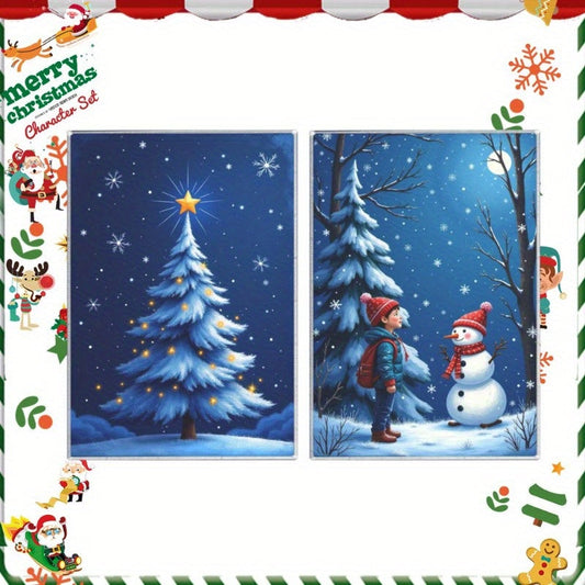 Set of two kitchen towels measuring 45.72*66.04 cm each, with a festive Christmas Winter theme. Ideal for adding charm to your kitchen decor and as a thoughtful holiday gift, these towels are decorated with delicate snowflakes.