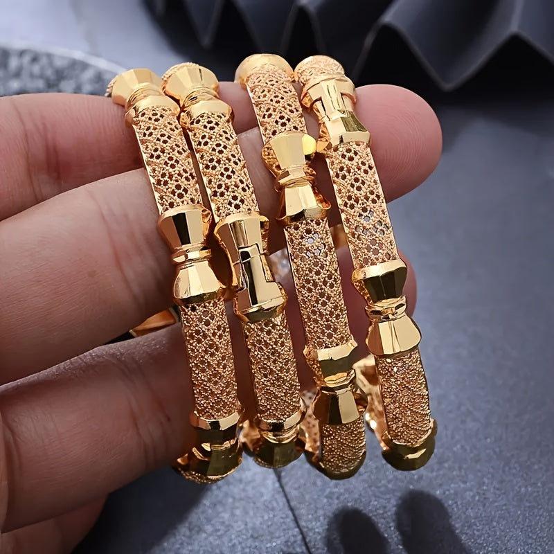 Luxurious bridal bracelet with European and American style, African Nigeria women's wedding ornament, available at the 4PC Middle East Dubai Women's Fashion Open Bracelet.