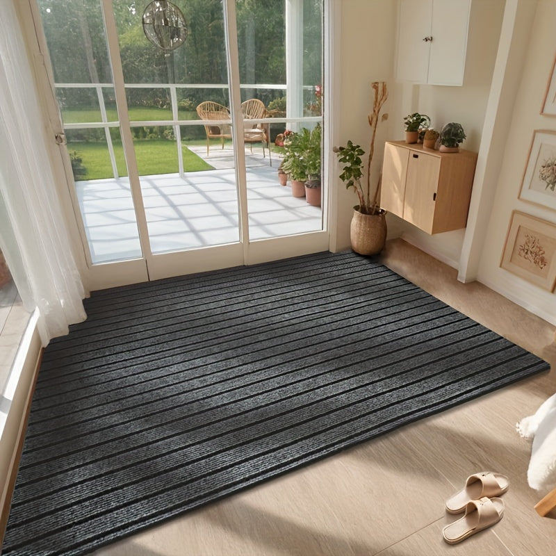 Introducing a versatile Long Striped Carpet (available in multiple sizes) ideal for entryways, with non-slip, waterproof, and stain-resistant features. Perfect for kitchens, living rooms, bedrooms, and hallways, this specially designed mat also functions