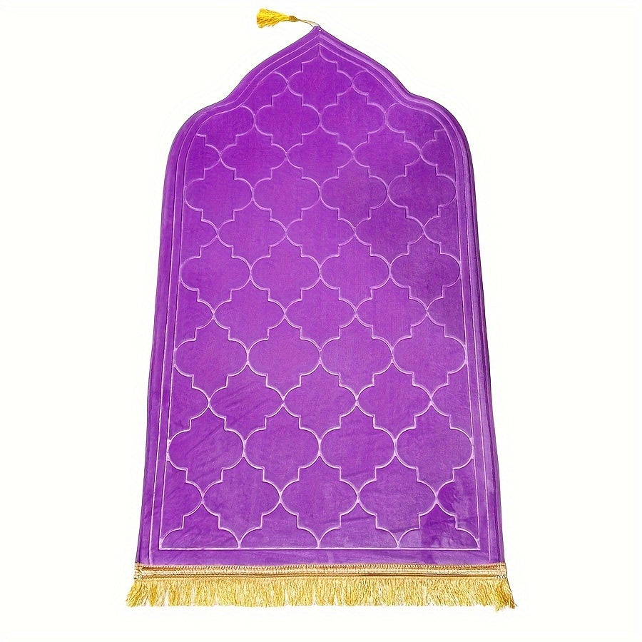 Premium outdoor prayer mat with tassel design - non-slip, durable, and comfortable for home and garden decor.