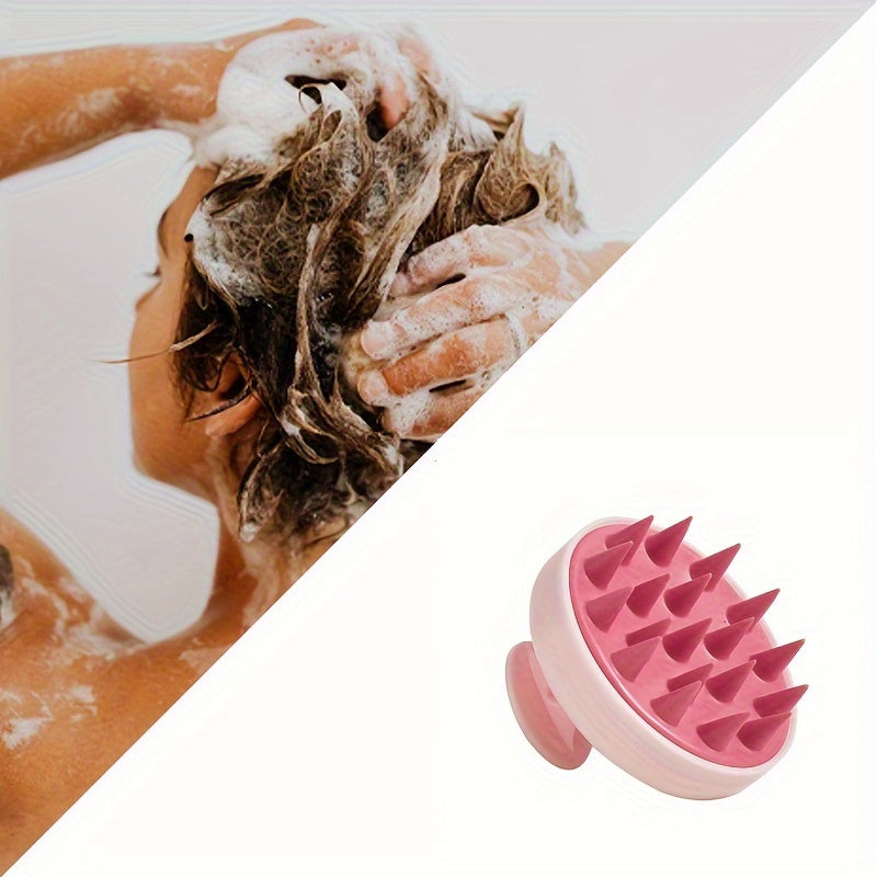 Silicone shampoo brush: Scalp and body massager, hair washing comb, shower and bath brush. No battery or fragrance.