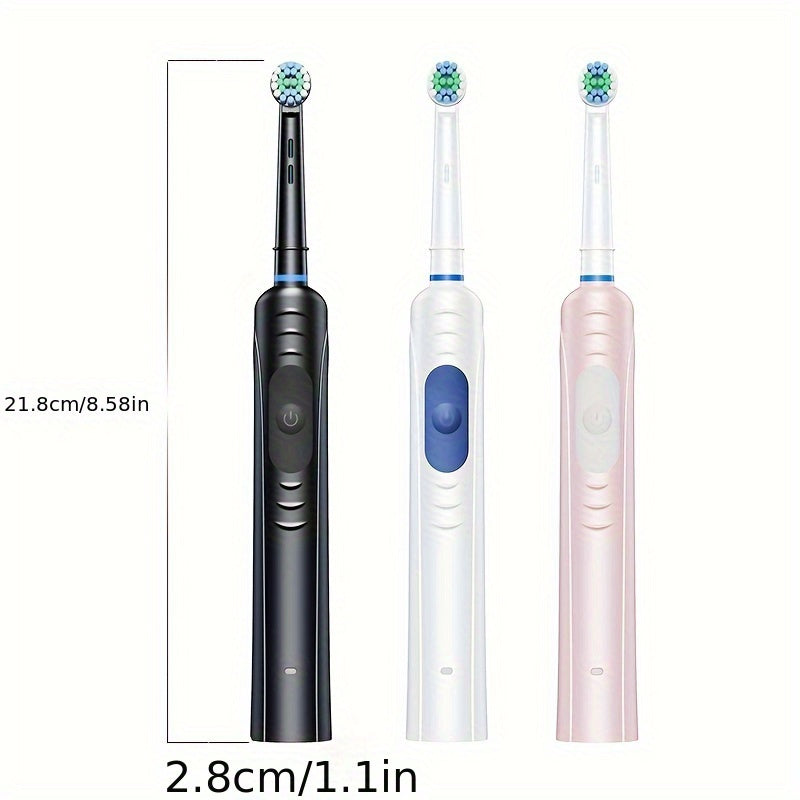 Rechargeable electric toothbrush, ideal for adults and couples, provides deep teeth cleaning.