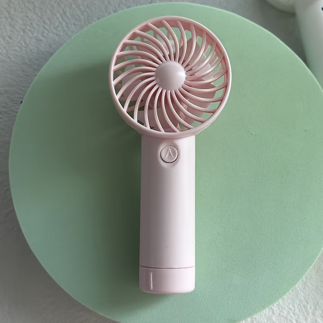 Portable Mini Fan, USB Rechargeable, Ideal for Indoor and Outdoor Use, Silent Operation, Fashionable and Cute Design, Perfect for Office and Desktop Settings