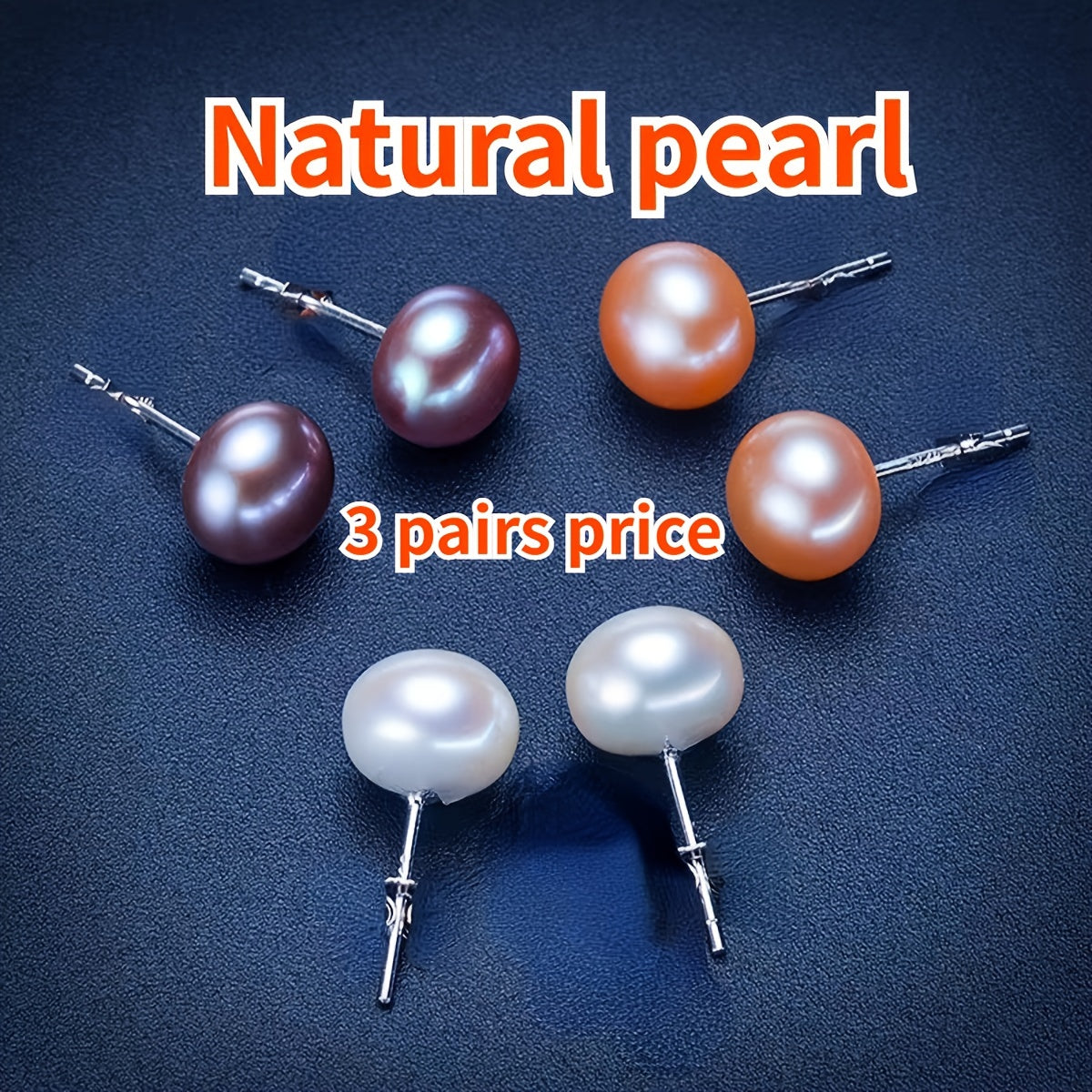 Elegant Natural Freshwater Cultured Pearl Earrings: 7-8mm/0.7-0.8cm in size, with a minimalist design perfect for daily wear, holiday gifts, and special occasions. Ideal for those born in June. Features stainless steel posts and no need for an external