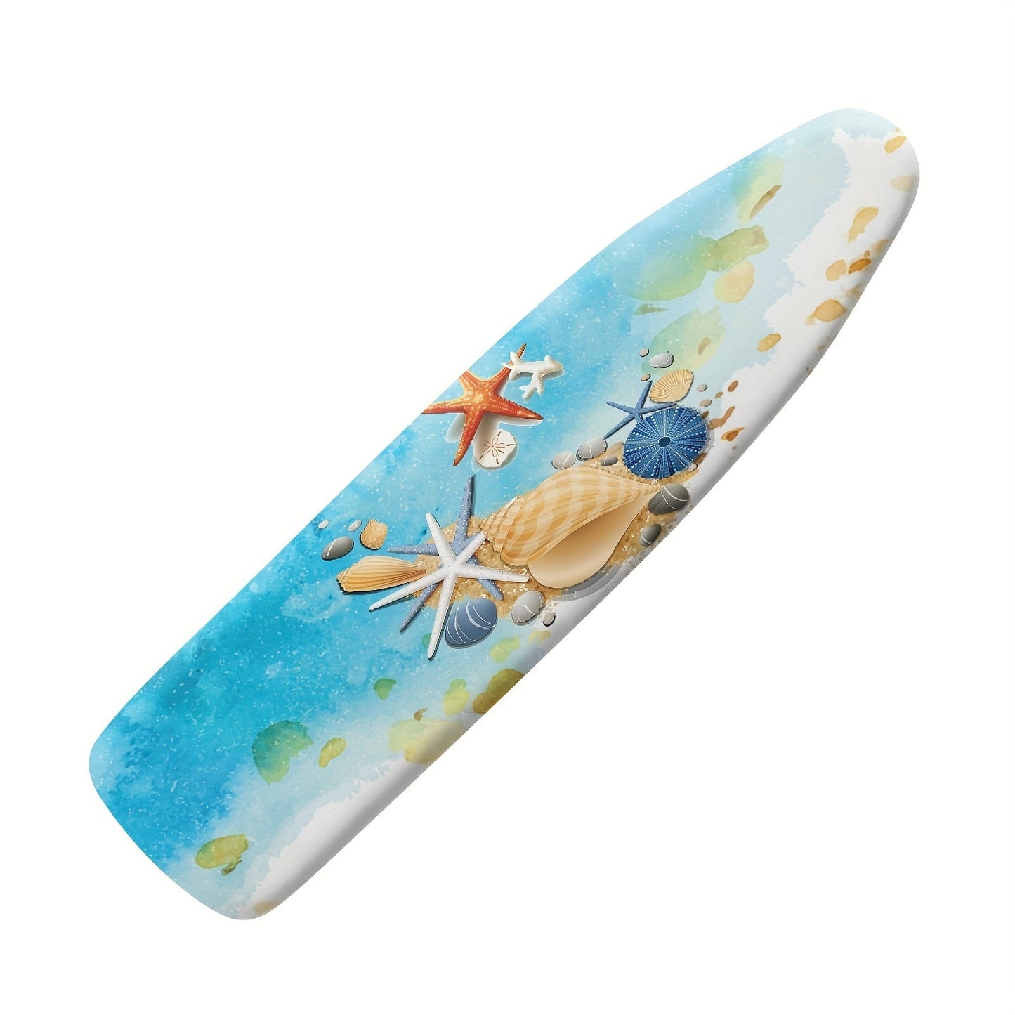 Ocean Sea Style Beach Starfish Pattern Ironing Board Cover, 1 Piece, High-Temperature and Scorch Resistant, Dustproof Clear Cover, Suitable for Laundry, Toggery Clothing Store, and Home Supplies, Iron Pad Covers Included