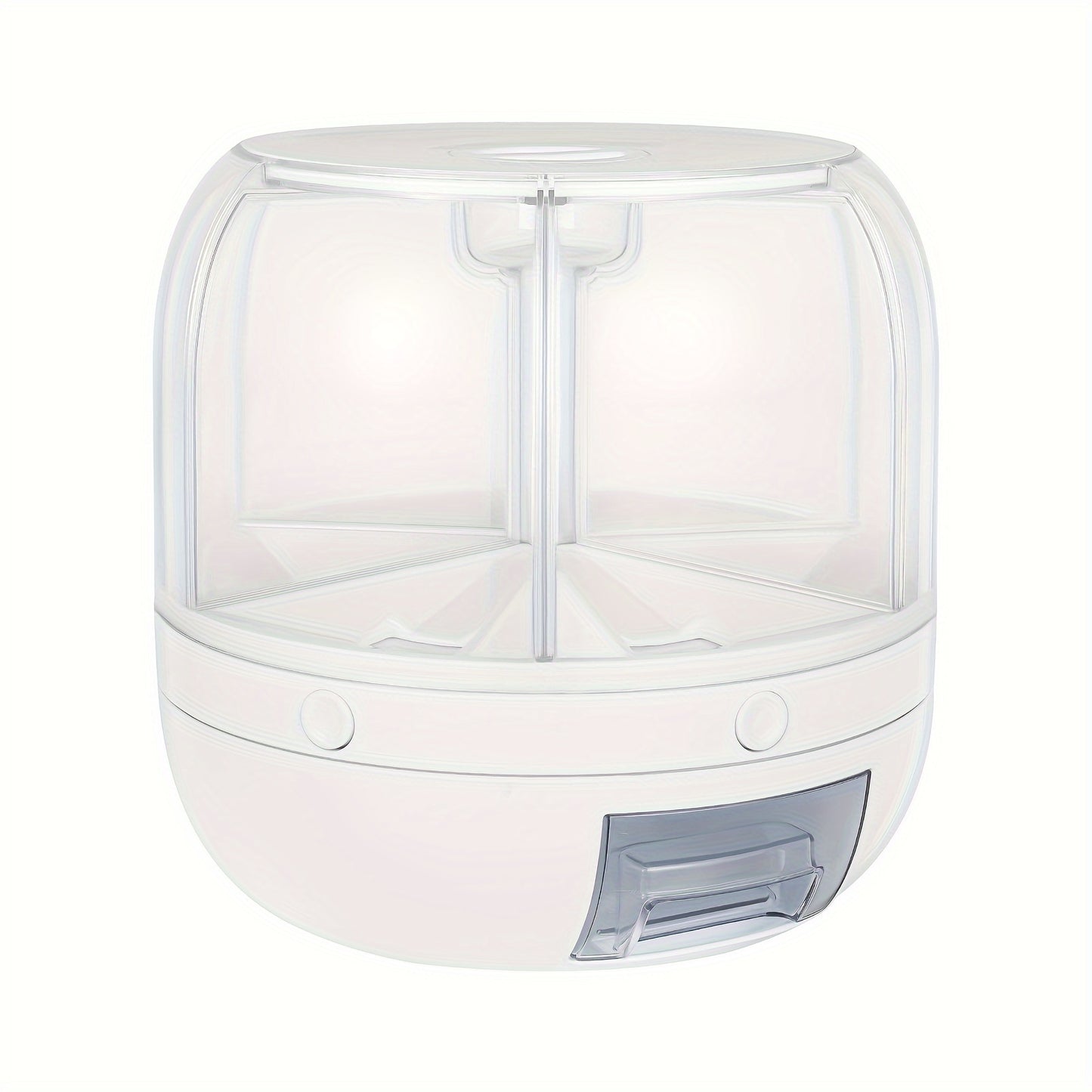 Large Capacity Airtight Rice Dispenser - 20kg Food-Grade Plastic, Moisture & Insect Proof Storage Container with 6 Compartments.