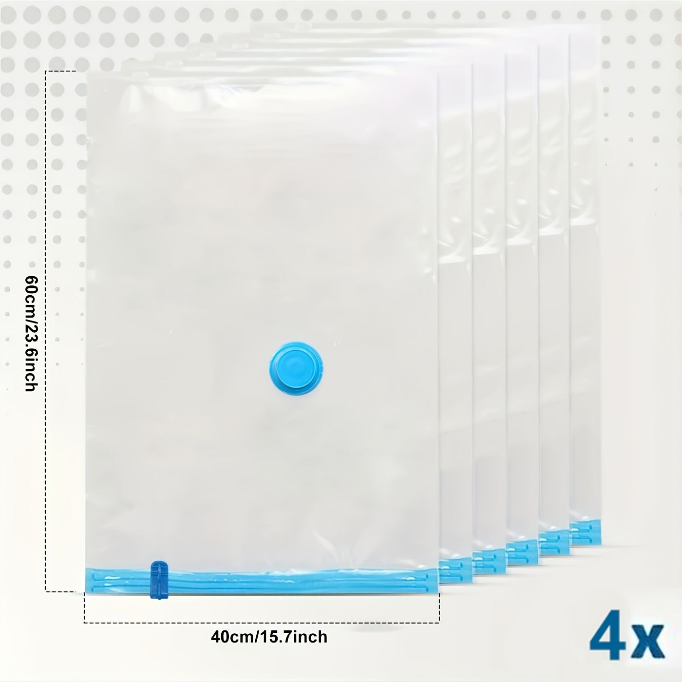 4 ta Katta Bo'shliqni Saqlash Sumkasi, Kiyimlar Tashkiliy, Shaffof Plastik, 101.6 sm x 76.2 sm, Sayohat Uchun Mukammal