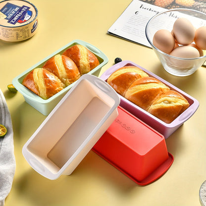 Set of 4 Silicone Loaf Pans for Baking Bread and Making Toast - Non-Stick Bakeware, Oven and Kitchen Accessories