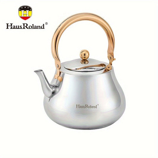 3.0L Hausroland Stainless Steel Kettle with Gas Open Flame Chime Design for Gas Stove in the Kitchen