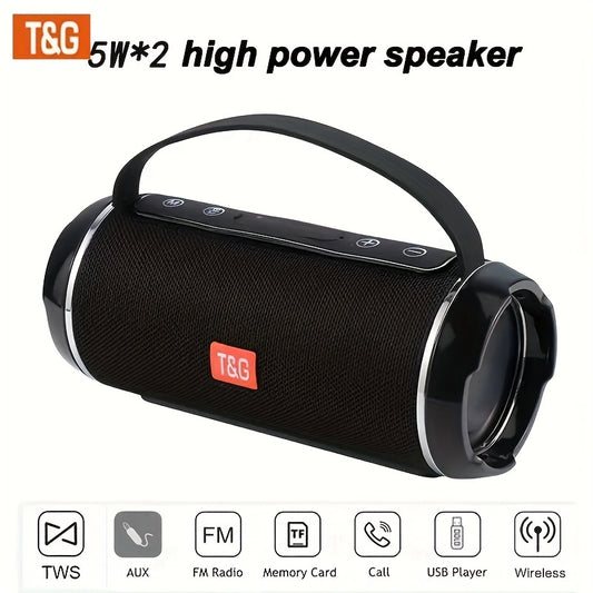 T&G TG116C is a portable wireless speaker with 5.0 surround sound, USB/TF/FM broadcast, and 10m connectivity. It has a rechargeable lithium battery with Type-C charging, making it a perfect