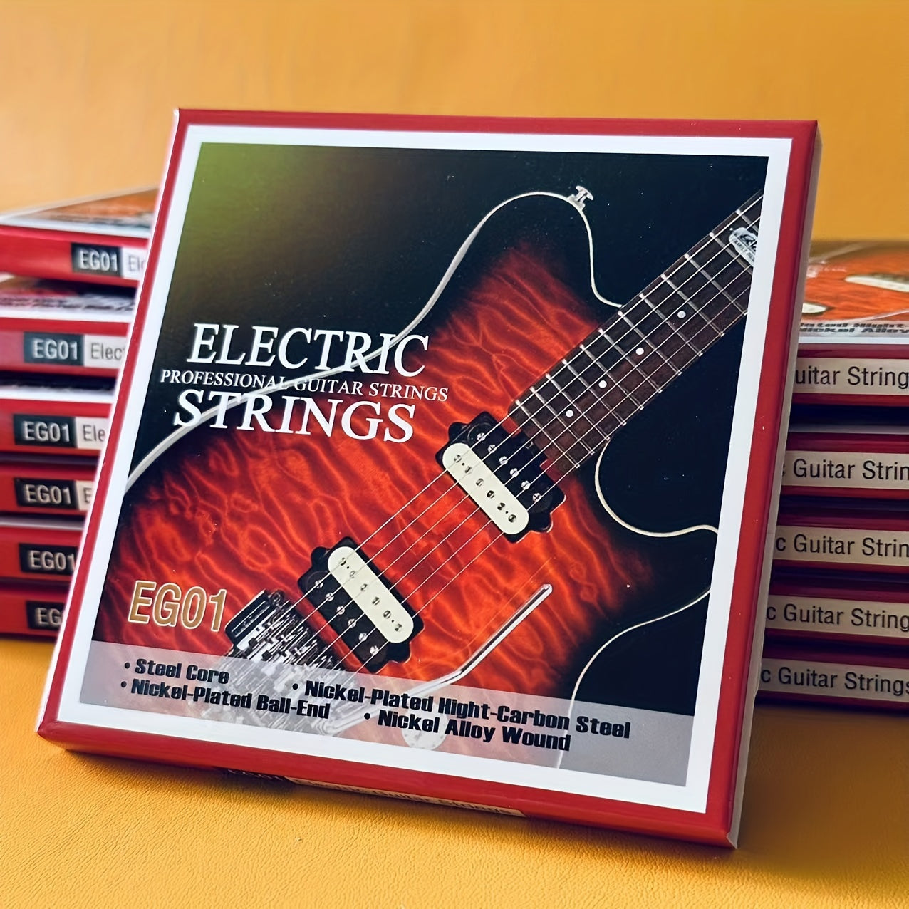 Electric Guitar Strings - Nickel-Plated High-Carbon Steel - Alloy Wound - Quality Steel Core - 6 Strings/Set - E-1st-0.02cm, B-2nd-0.03cm, G-3rd-0.04cm, D-4th-0.06cm, A-5th-0.08cm