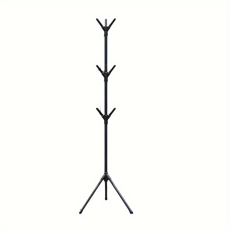 Convenient and Simple to Put Together Freestanding Coat Rack - Compact Clothes & Hat Hanger for Bedroom and Living Room, Made of Sturdy Plastic