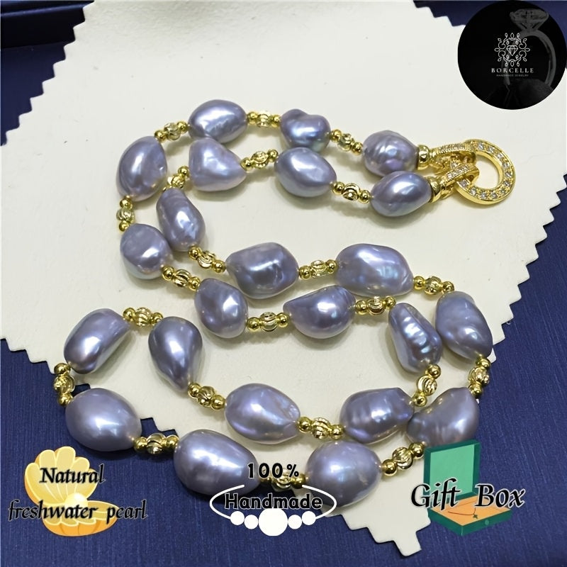 Stylish Baroque Freshwater Pearl Hand Bracelet, Exuding High-End Elegance, Guaranteed Quality, Ideal for Birthday Gifts for Girlfriend or Best Friend, Suitable for Everyday Wear and Special Events, Perfect Valentine's Day Present - Comes in a Surprise