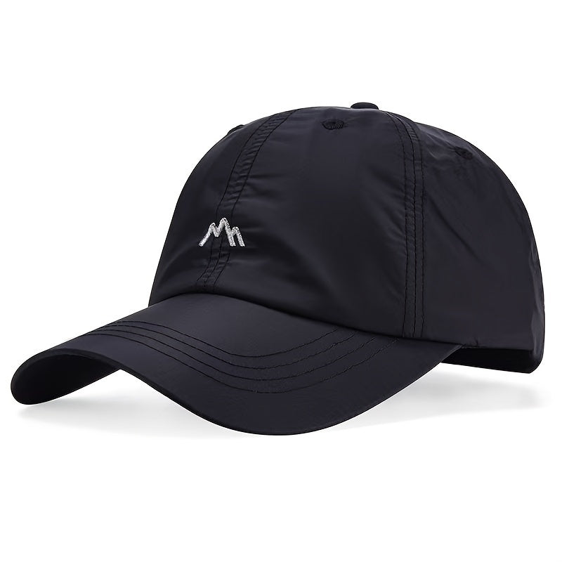 Breathable Unisex Baseball Cap with Quick-Dry Technology, Sun Protection, Adjustable Fit, and Embroidery Detail - Hand Washable.