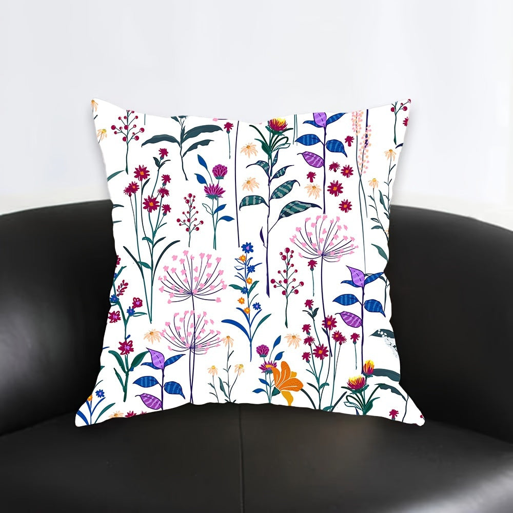 Modern Dandelion Design Decorative Pillowcase, Size 45.72x45.72 cm, Soft Plush Material, Zipper Closure, Easy to Wash, Polyester Woven Fabric, Perfect for Any Room - Single-Sided Print, Includes 1 Pillow Cover