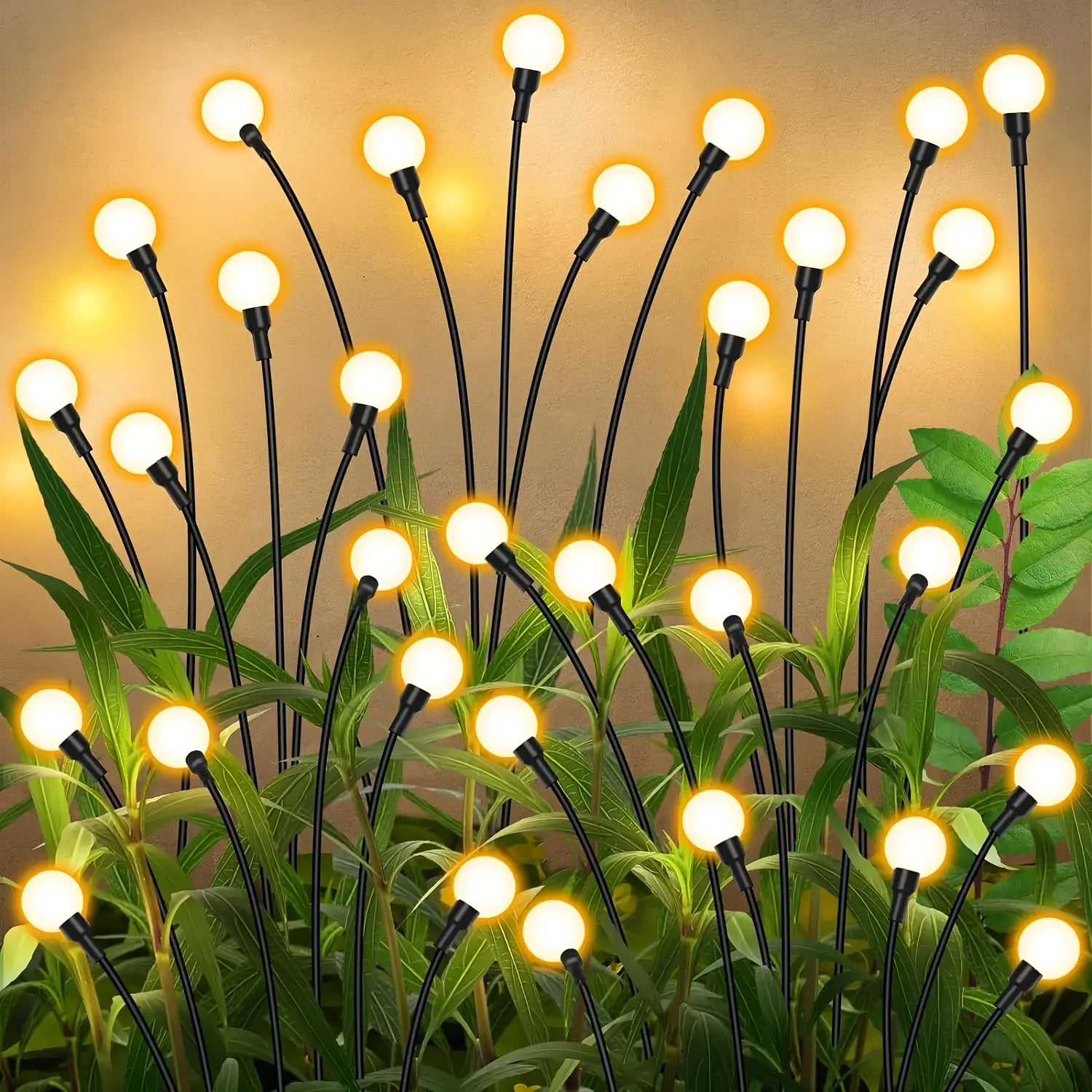 12LED solar firefly light for outdoor decoration in gardens, cafes, parks, and commercial spaces. Can be used as landscape or lawn lighting.