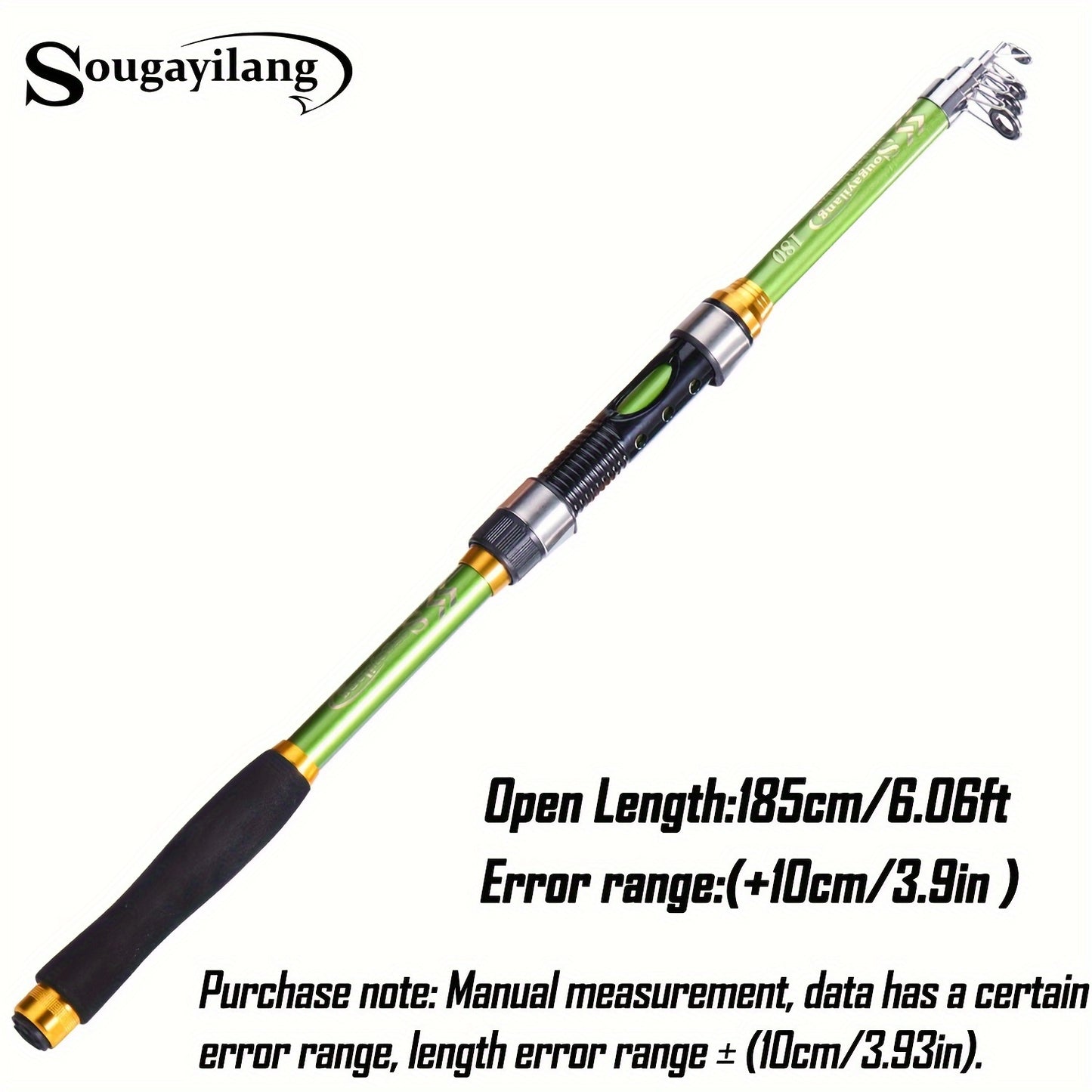 Sougayilang Telescopic Fishing Rod is a portable, durable fiberglass rod with medium action and extendable length for versatile saltwater fishing.