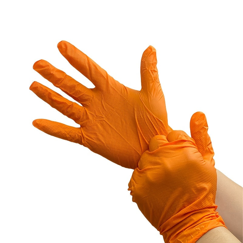 LHM offers a pack of 20/40/60 8mm Nitrile Gloves that are ambidextrous, waterproof, latex & PVC free. They are thick, durable, non-slip, lightweight, and feature a diamond texture. Perfect for household, pet care, industrial repair, outdoor, kitchen