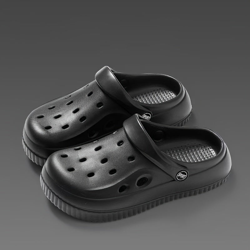 Breathable EVA Clogs, Slip-On Sandals for Men and Women with Flat Heel, Ideal for Beach or Pool, Trendy Hole Design.