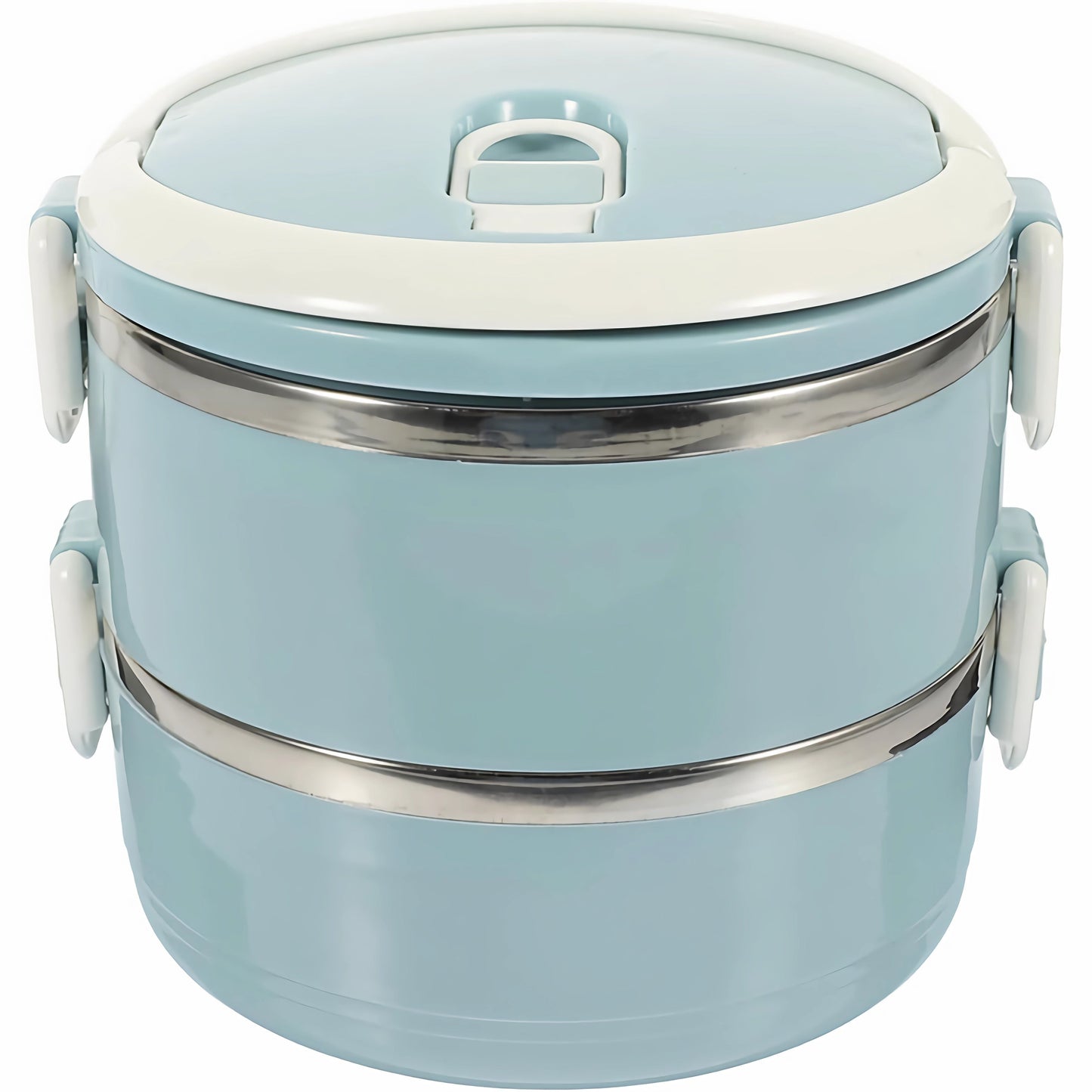 This lunch box is made of waterproof stainless steel and comes in two, three, or four tiers. Its three-tier design increases practicality and makes it easy to carry, while also providing insulation. It is designed to be both waterproof and leakproof.