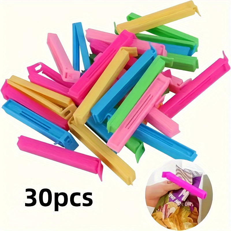 Reusable plastic bag clips in sets of 10, 20, or 30 - Keep your food fresh with these moisture and dust-proof kitchen storage accessories