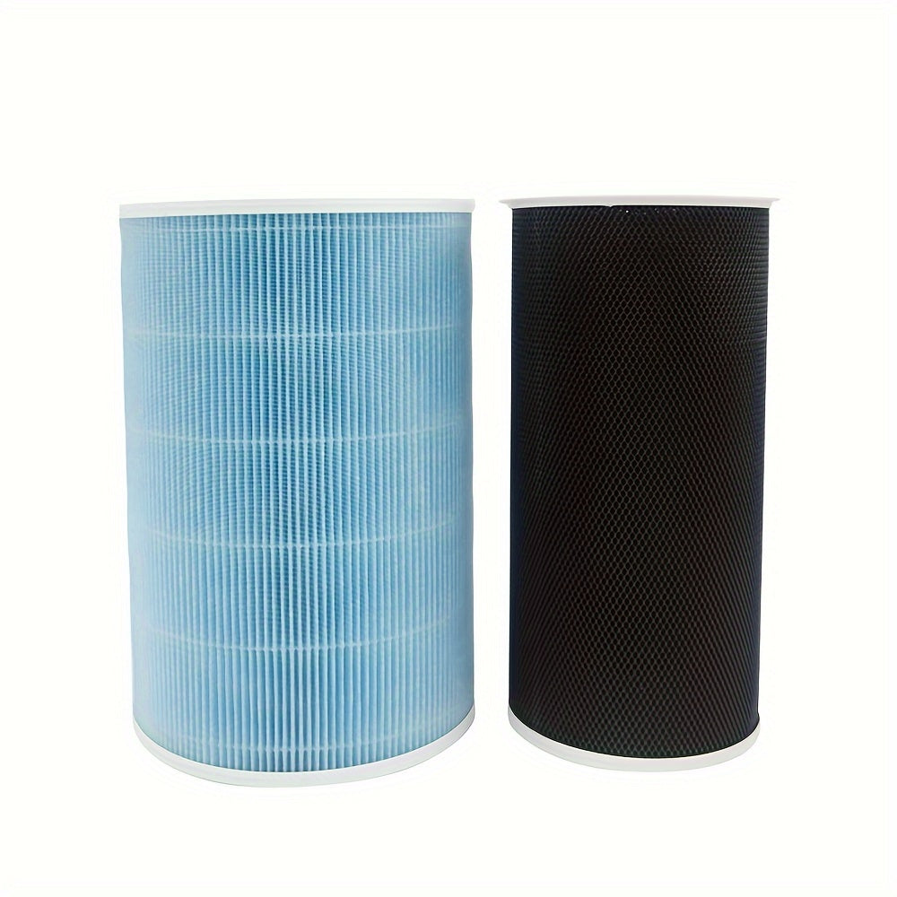 Compatible HEPA replacement filters with RFID chip for Xiaomi Mi Air Purifier models 1, Pro, 2C, 2H, 3, 3C, 3H. Made of plastic, polypropylene, and active carbon.