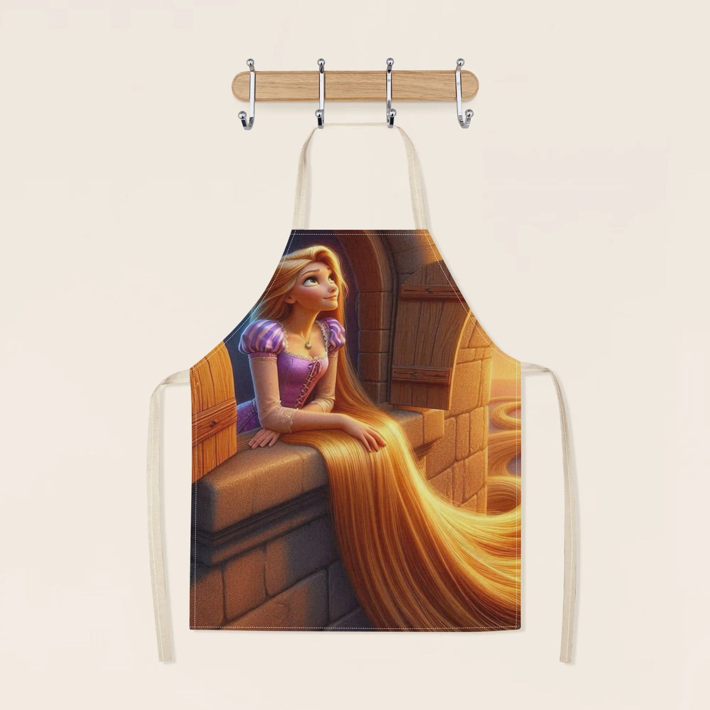 Waterproof Disney Cinderella Apron Made from Durable Polyester - Easy to Care for, No-Lining Design, Perfect for Hotels, Supermarkets, Restaurants, Fruit Shops, Milk Tea Stands, and Home