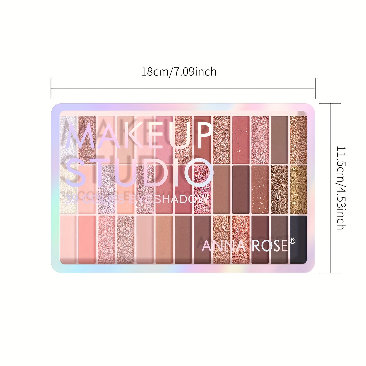 39-color Matte and Shimmering Eyeshadow Palette, Waterproof and Sweat-proof, Daily Versatile Palette.