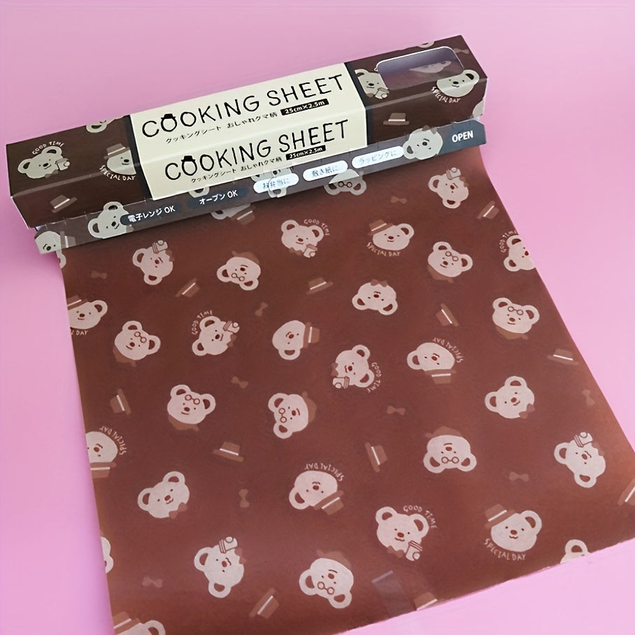 1 Roll of Adorable Patterned Wax Paper Sheets - Perfect for Grease-Resistant Baking and Disposable Food Wrapping for Sandwiches, Hamburgers, Fried Chicken, and More! A Must-Have for Your Kitchen - Includes Gadgets, Stuff, and Accessories!