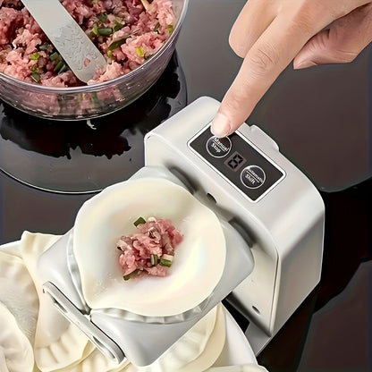 This rechargeable electric dumpling maker features a 600mAh lithium battery and USB charging. It is food-safe and can make up to 1500 dumplings per charge. Perfect for home cooking and dining, this automatic dumpling machine is ideal for creating