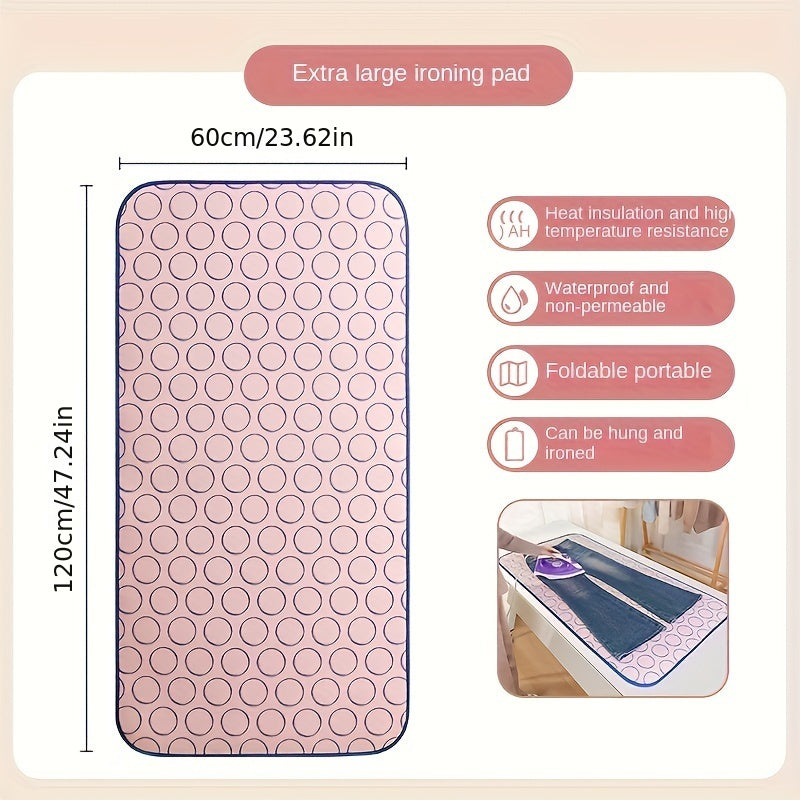 Portable Ironing Pad, 6 Layers of Upgraded Protective Fabric, Concentric Circle Pattern Ironing Board for Any Flat Surface, Ideal Household Gadget