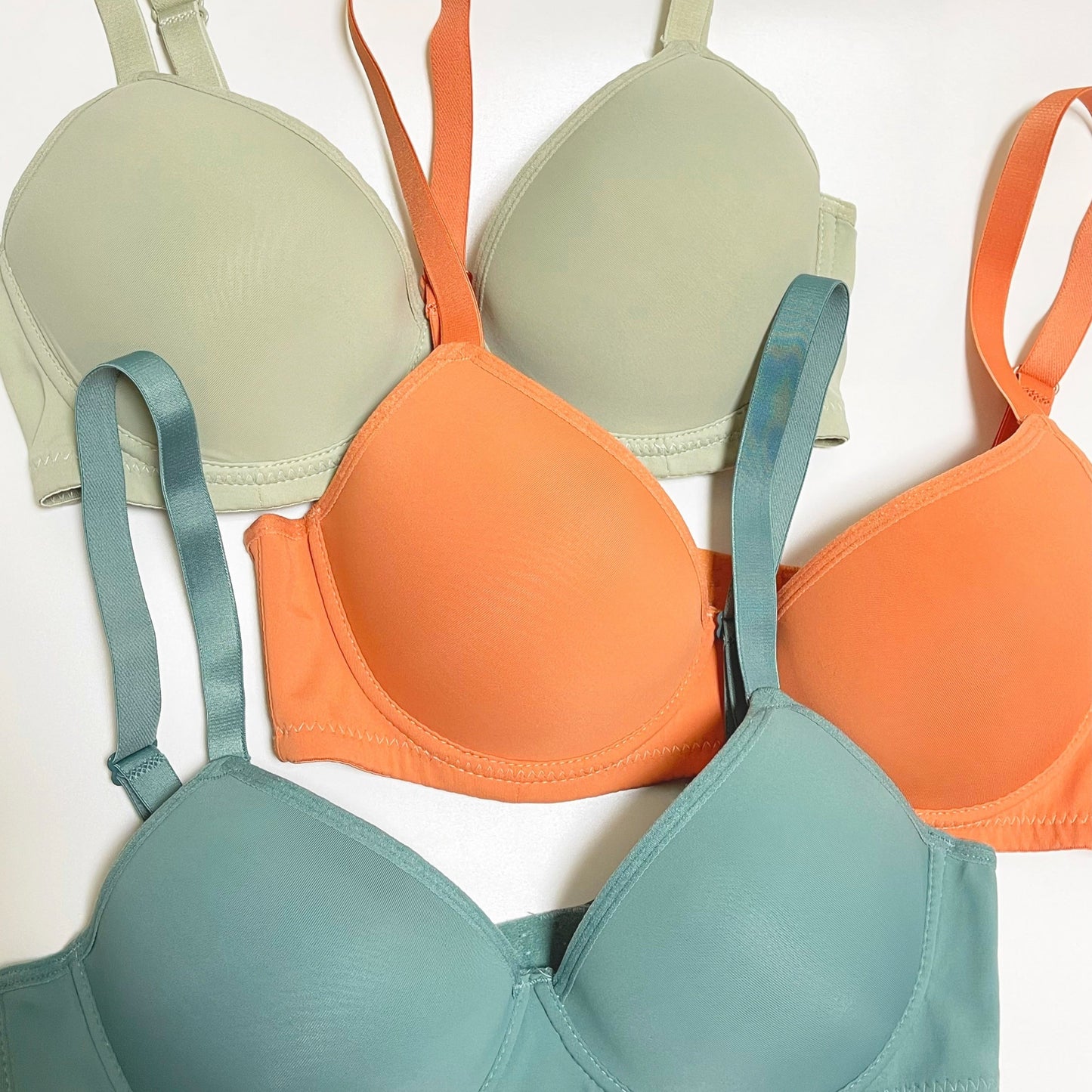 3 Simple Solid Push Up Bras for Everyday Comfort - Women's Lingerie & Underwear