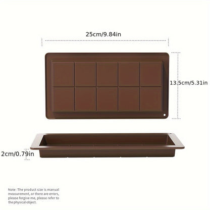 The Silicone Chocolate Mold with 10 Compartments is great for creating your own protein bars, cookies, and candies - perfect for homemade treats on Thanksgiving and Valentine's Day.