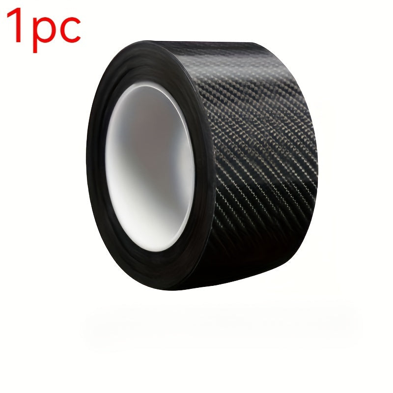 5D Carbon Fiber Car Sticker Roll - 7x300cm, Reflective Self-Adhesive Tape for Scratch-Proof Protection of Vehicle Doors and Mirrors.