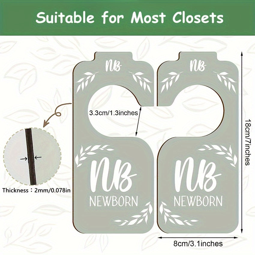 Set of 8 Double-Sided Wooden Closet Dividers for Organization, Includes Wooden Clothing Size Dividers for Clothes Organizers