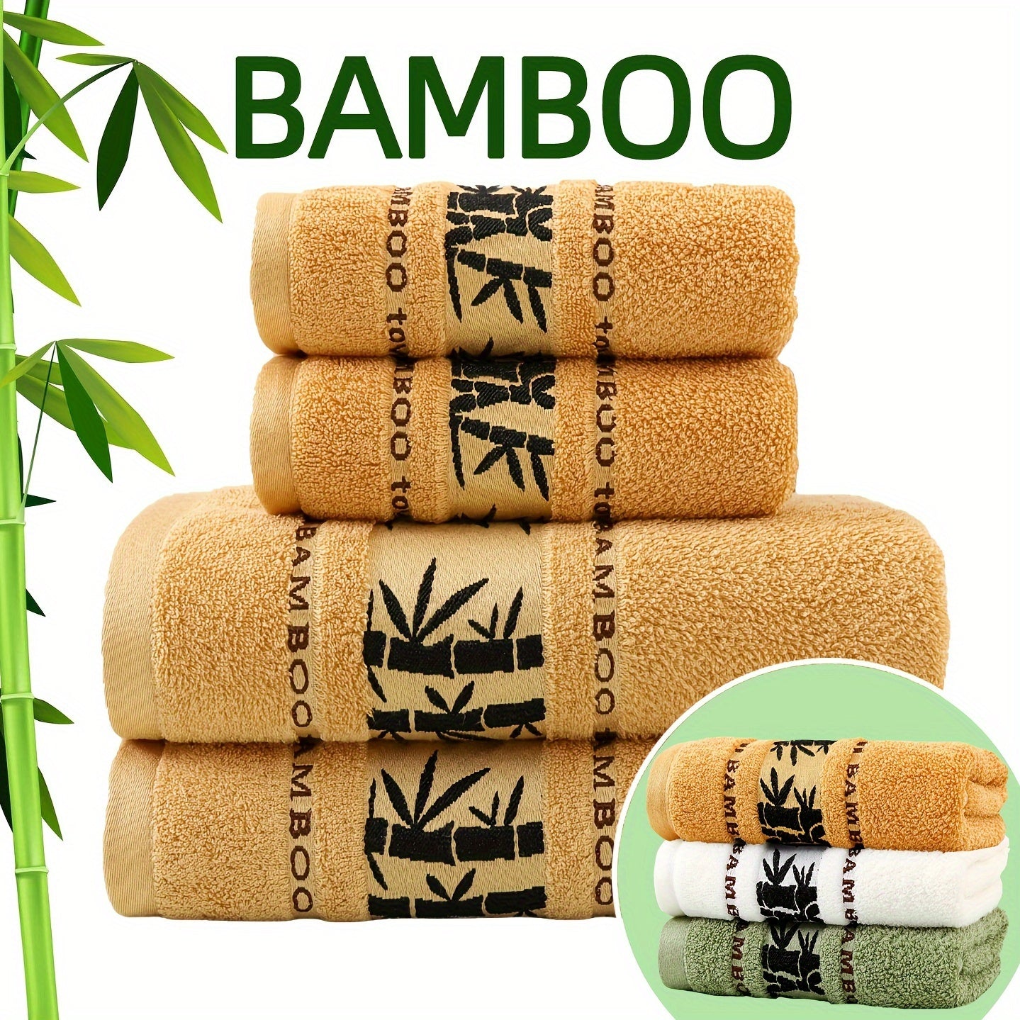 Self Flying Bamboo Fiber 4-dona sochiq to'plami 2 qo'l sochiq va 2 hammom sochiqni o'z ichiga oladi. Suvni yaxshi so'raydi, tez quriydi, juda yumshoq va teriga do'st. Uy hammomida foydalanish uchun ideal.