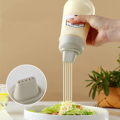 Plastic squeeze bottle for sauces - hand wash only, PVC free, food-grade kitchen dispenser for condiments like salad dressing, ketchup, honey, and jam. Ideal for home use.