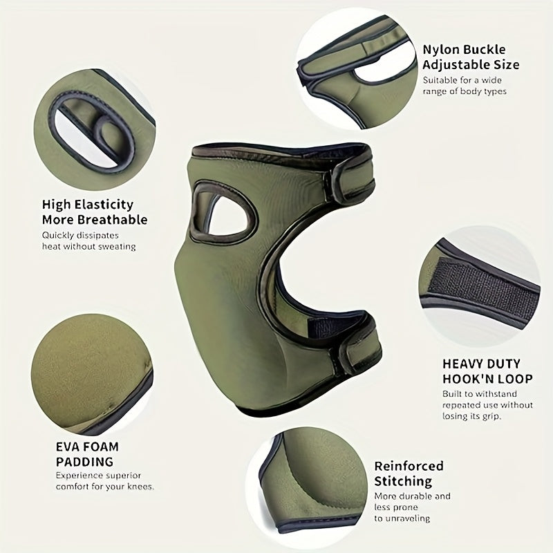 Breathable Neoprene SBR knee pads for gardening, running, fitness, and kneeling tasks.