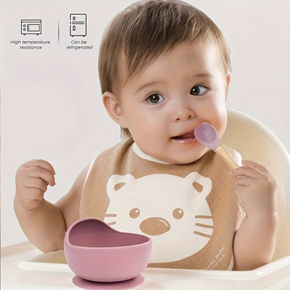 Youngsters Feeding Bowl, Food Grade Suction Bowl, Feeding Kit for Kids, Non Slip LED Weaning Supplies for Children, Microwave Safe and BPA Free