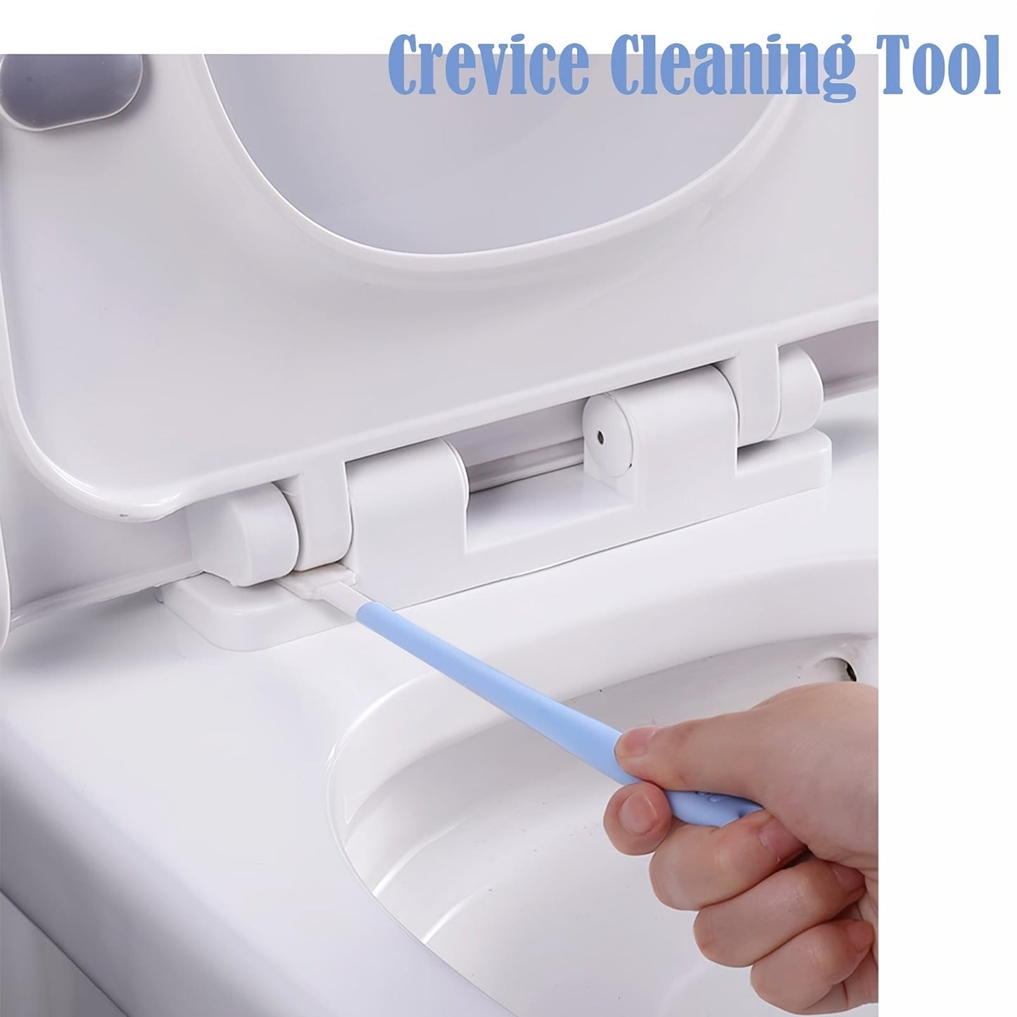 Disposable Toilet Brush Kit with Long Handle for Home Cleaning, Plastic Material, No Dead Angle, Non-Electric, Bathroom Cleaning Tools and Supplies