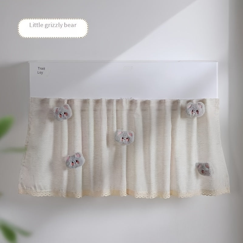 1 or 2 pieces of Air Conditioner Windshield Curtain in Princess Style, ideal for keeping dust out and adding a touch of glamour to your home. A must-have household gadget.