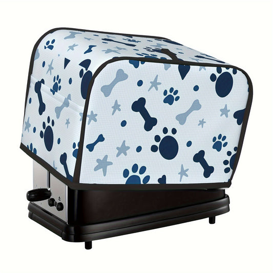 Protect your toaster with this cute Paw Prints and Bones Pattern Polyester cover. Its dual slot design keeps dust and fingerprints at bay while also acting as an oil splash guard. Hand washable and perfect as a gift for women, it is ideal for both dining