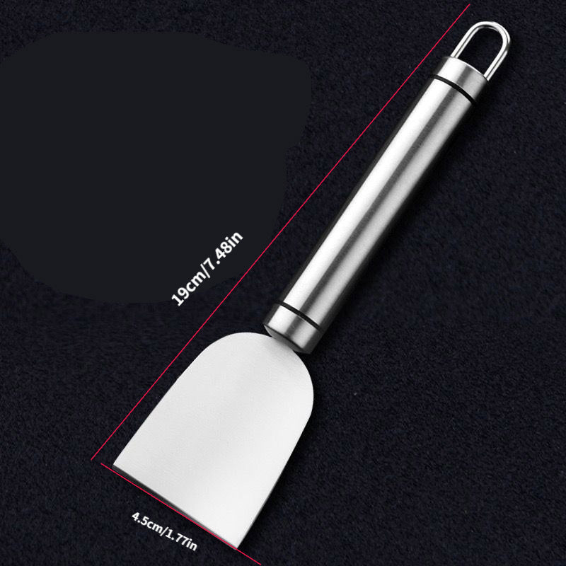 Durable Silver Stainless Steel Kitchen Fume Shovel Set of 2: Rust-resistant, High Hardness Defrosting and Grill Shovels