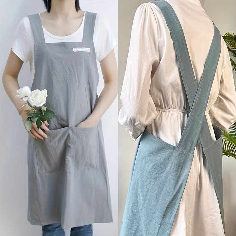 Unisex canvas apron without tie straps, suitable for various activities - 100% woven canvas, 175gsm