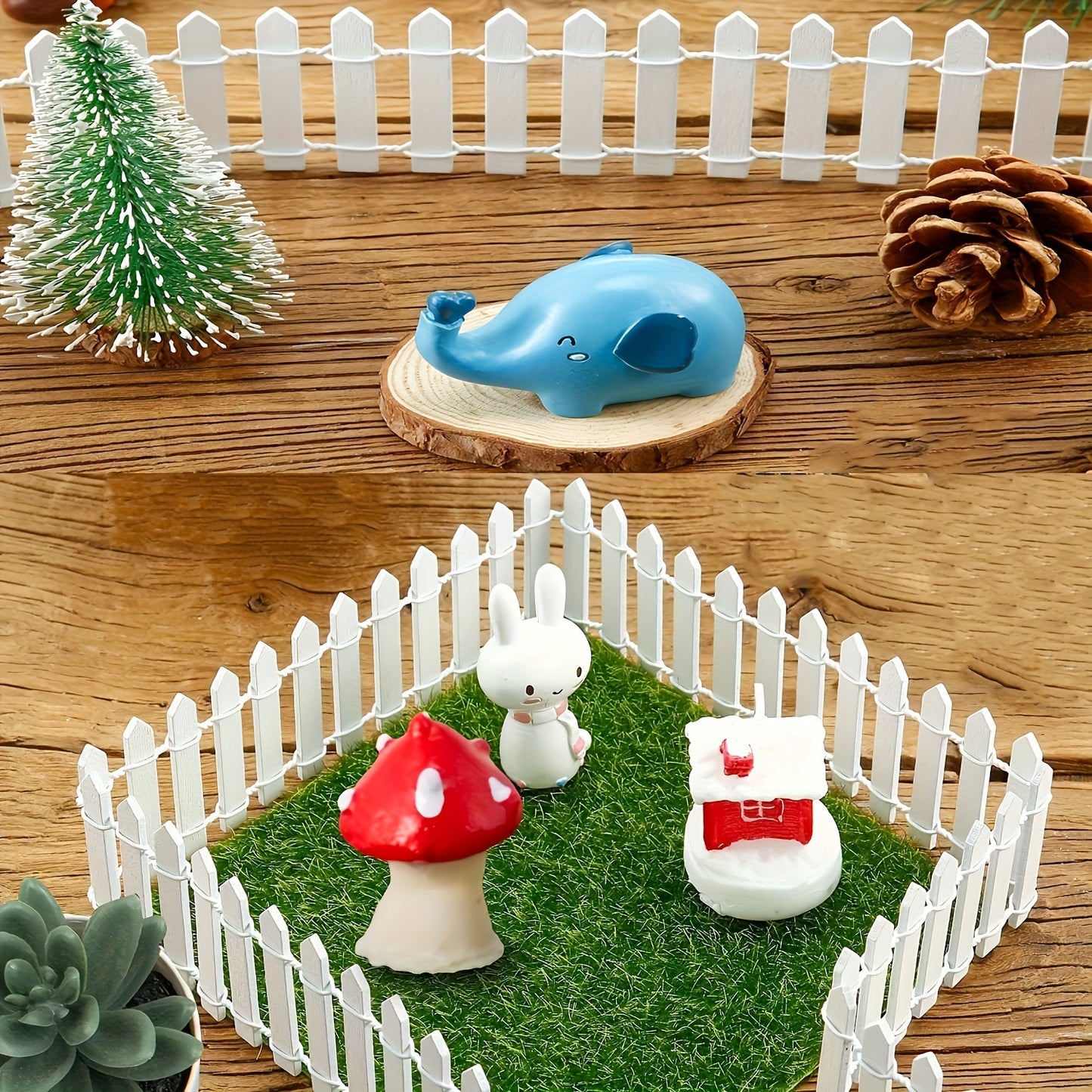 Charming Mini Wooden Fence for Fairy Gardens - Perfect for Home & Garden Decor