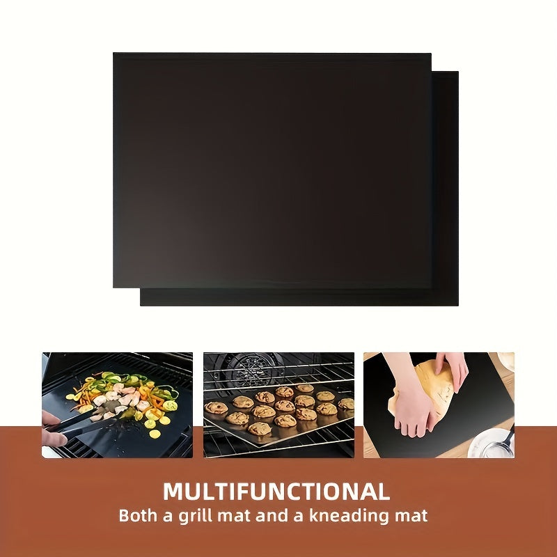 Durable Teflon BBQ Mat Withstands High Temperatures - Reusable, Effortless Cleaning, Ideal for Oven/Grill Use, Non-Stick Cooking Essential