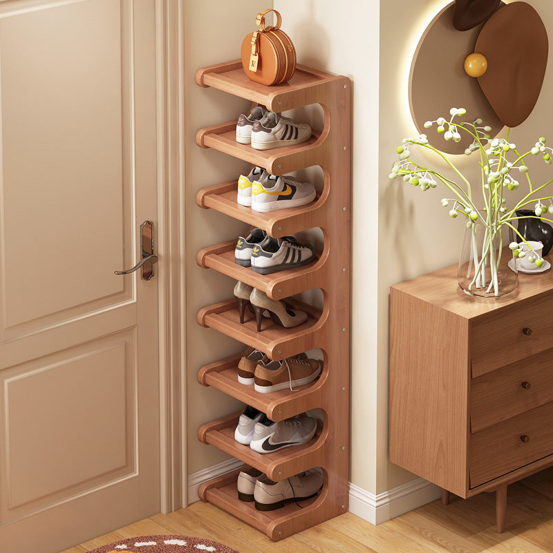 This compact 8-storey shoe rack is perfect for small spaces. It can be placed in the corner of the entrance of a household, dormitory, or rental house, saving valuable space. The shoe cabinets are versatile and suitable for use in any room, and the