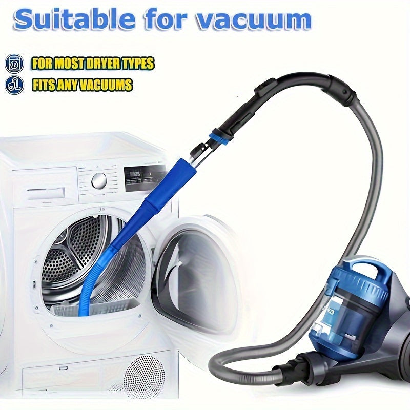 1 set of Dryer Vent Cleaner Kit includes a Dryer Lint Vacuum Attachment and Flexible Dryer Lint Brush, along with a Dryer Vent Vacuum Hose.