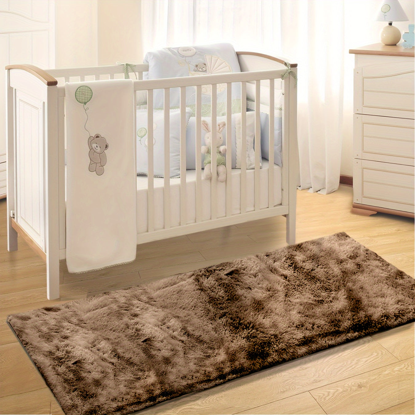 Soft fluffy shag area rug designed for living rooms and bedrooms. This cute luxury carpet is perfect for adding warmth and style to your home decor. The non-slip rug is also machine washable for easy maintenance. Ideal for adding a touch of comfort and